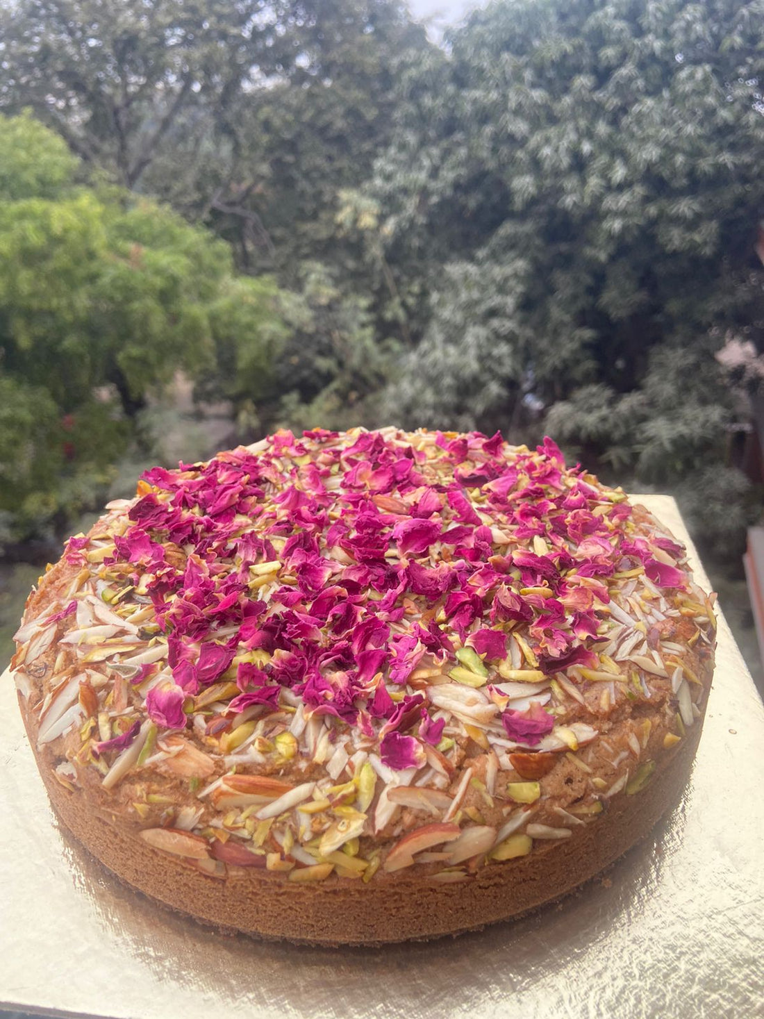 Cake | Almond Rose & Pistachio - Vegan, Gluten Free & Refined Sugar Free – Nature’s Soul – 600gms