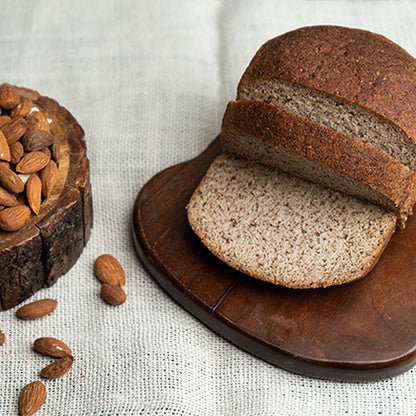 Bread | Almond Bread - Mini Loaf - Vegan, Gluten Free Keto Friendly Bread - No Maida, Zero Trans Fat, Grain Free, Diabetic Friendly &amp;amp; No Additives – Get Sorted - 350gm