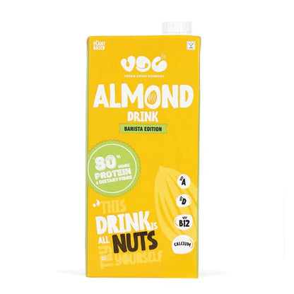 Almond Drink | Barista Edition (Made Using Californian Almonds) – 80% More Protein &amp;amp; Dietary Fibers – Cruelty Free, Soya Free, Non Gmo, No Added Sugar, Preservatives, Cholesterol, No Artificial Flavors &amp; Colors – VDC – 1000ml