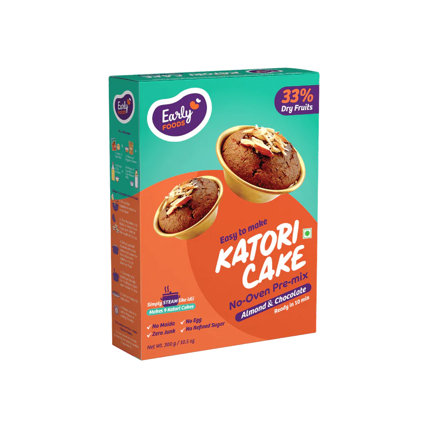 Katori Cake | Almond &amp; Choco Katori – No Maida &amp; No Added Preservatives – Early Food – 300gm
