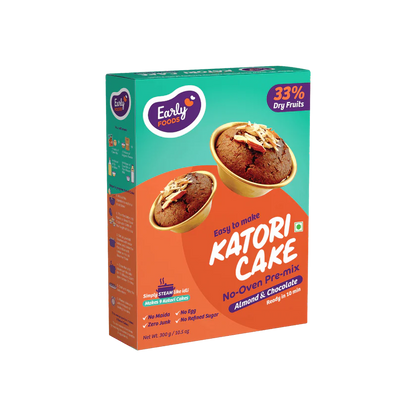 Katori Cake | Almond &amp; Choco Katori – No Maida &amp; No Added Preservatives – Early Food – 300gm