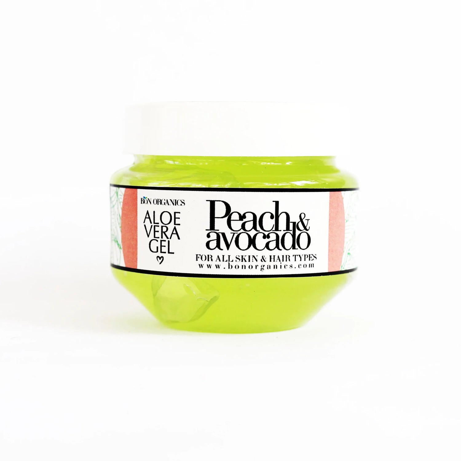 Aloe Vera Gel | With Peach &amp;amp; Avocado - For All Skin And Hair Types – Bon Organics – 100gm
