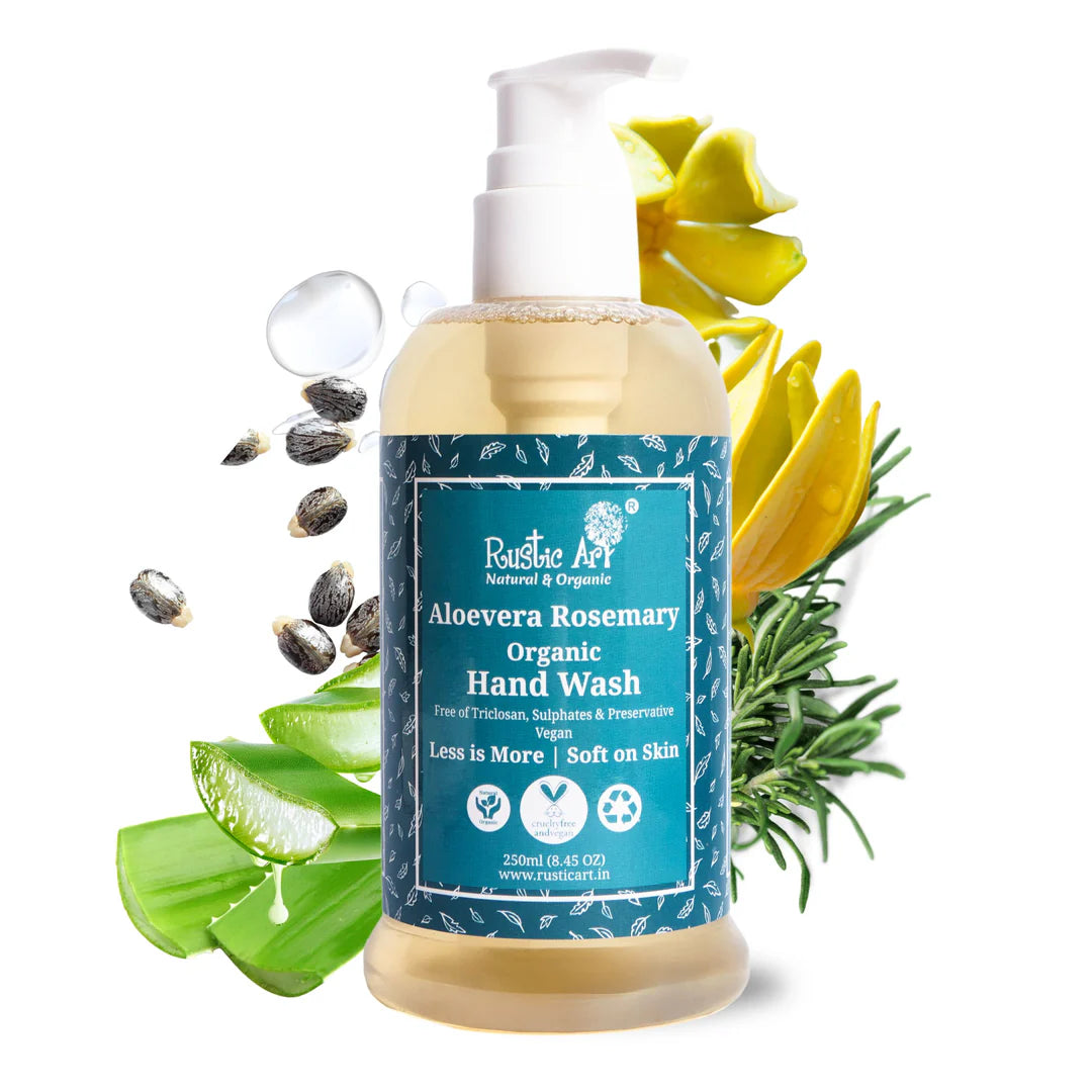 Hand Wash | Aloe Vera Rosemary Hand Wash – Rustic Art – 245ml