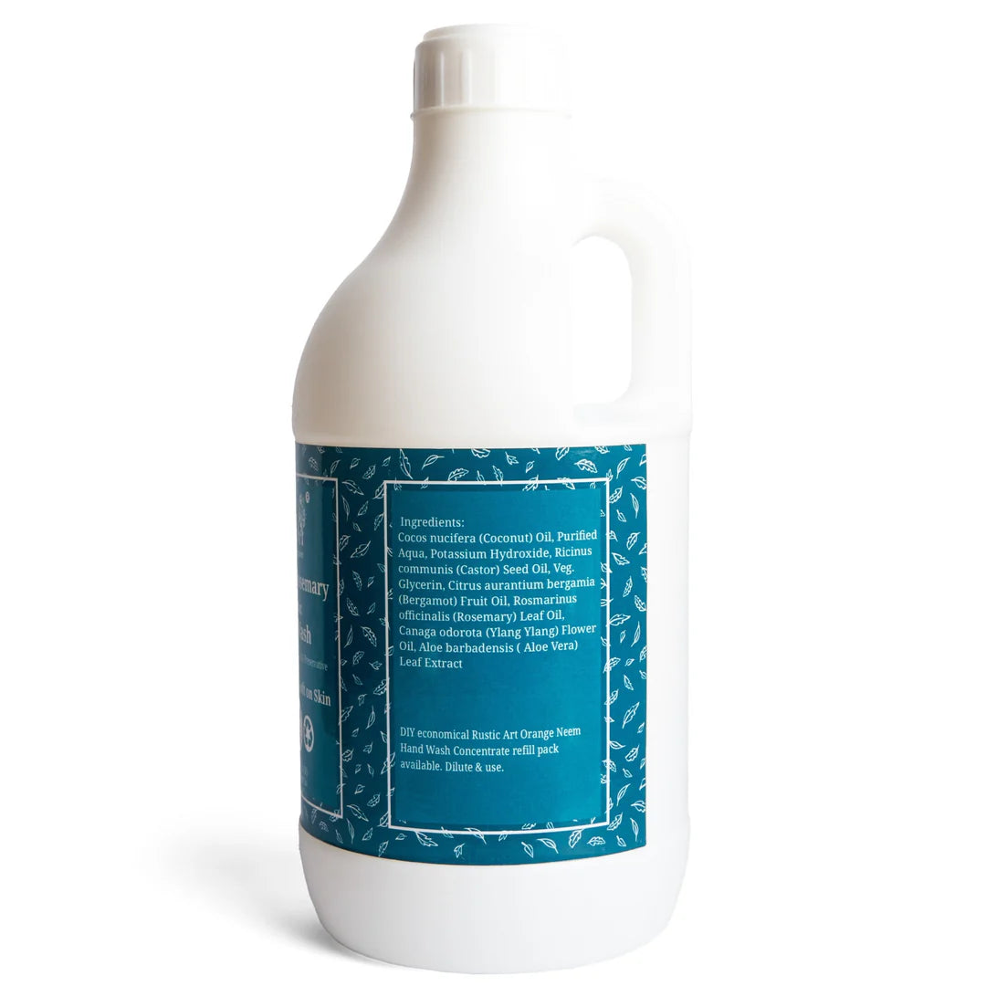 Hand Wash | Aloe Vera Rosemary Organic Hand Wash - Vegan, Sulphate Free &amp; No Added Preservatives - Rustic Art – 500gm