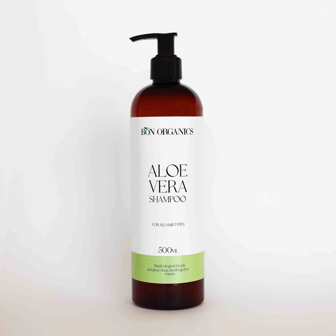 Shampoo | Aloe Vera – For All Hair Types – Chemical Free, No Alcohol, No Paraben &amp;amp; No Sulphates – Bon Organics –  500ml