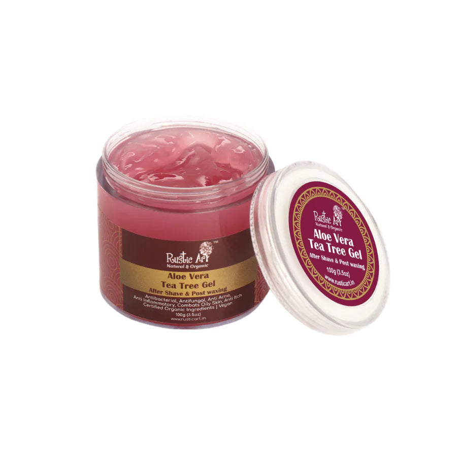 Aloe Vera Tea Tree Gel - Rustic Art - 100gm