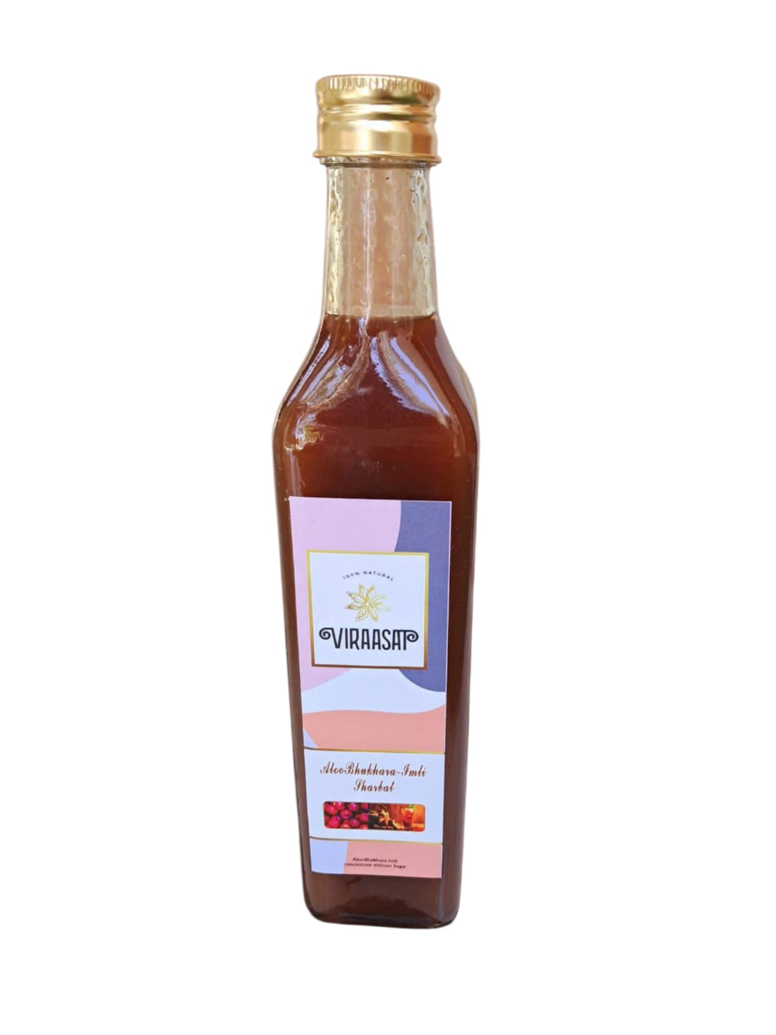 Sharbat | Aloo Bukhara Imli Sharbat - 100% Natural - No Added Sugar, Flavours, Colours & No Added Preservatives - Viraasat - 500ml