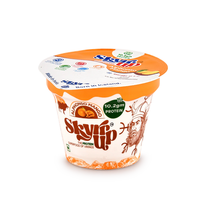 Yogurt | Alphonso Mango  (Made From A2 Milk) – Natural Sugar, 10.2gm Protein, Fat Free &amp;amp; Lactose Free – Skyrrup – 100gm