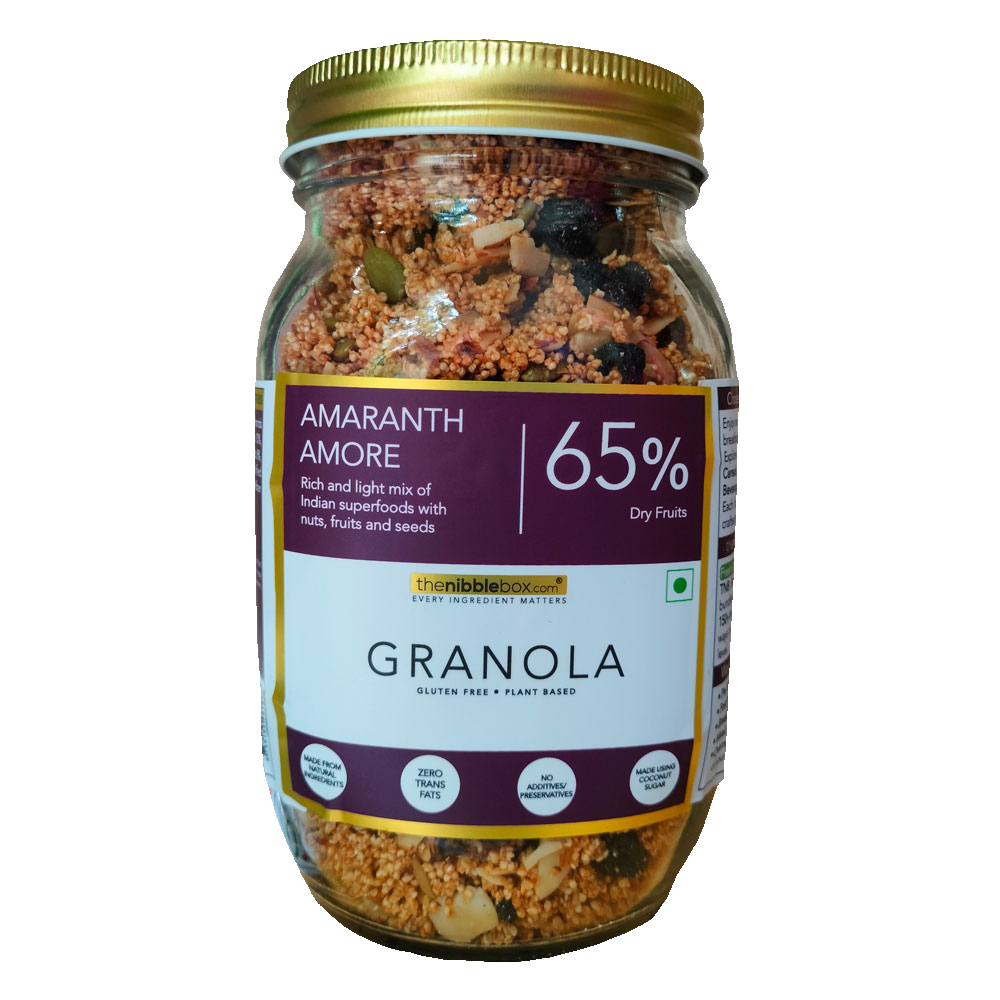 Amaranth Amore - Vegan, Gluten Free &amp;amp; Zero Processed Sugar - The Nibble Box - 400gm