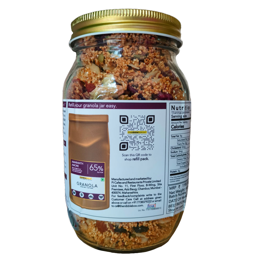 Amaranth Amore - Vegan, Gluten Free &amp;amp; Zero Processed Sugar - The Nibble Box - 400gm