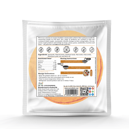 Tortilla | Amaranth Roti - Wrap – Vegan, Gluten Free, No Maida, Grain Free, Diabetic Friendly &amp;amp; No Additives – Get Sorted – Pack Of 5