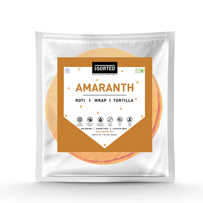 Tortilla | Amaranth Roti - Wrap – Vegan, Gluten Free, No Maida, Grain Free, Diabetic Friendly &amp;amp; No Additives – Get Sorted – Pack Of 5