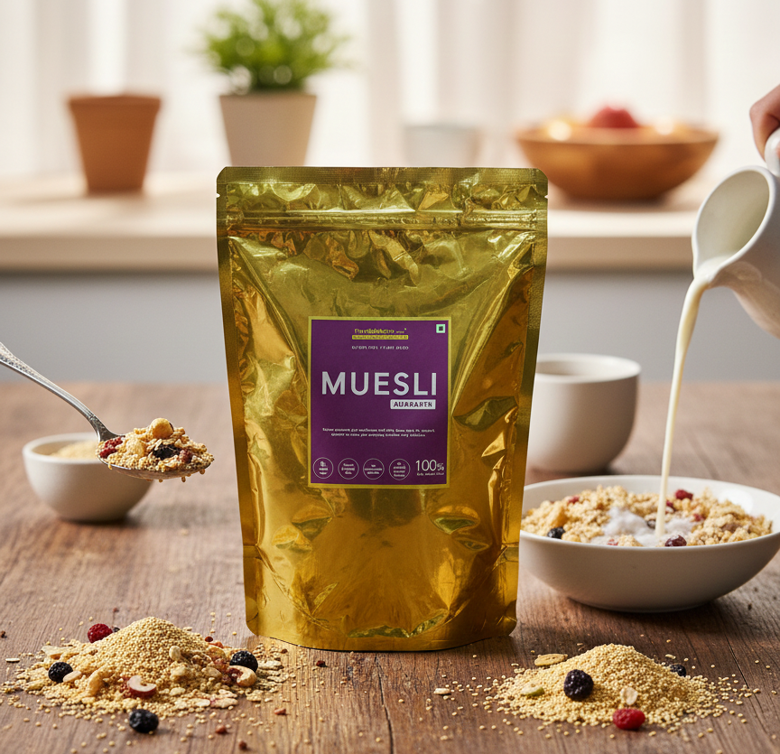Muesli | Amaranth Muesli - Vegan, Gluten Free & Dairy Free - The Nibble Box - 500gm