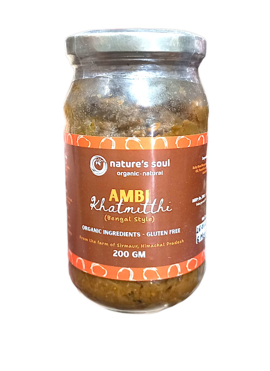 Pickle | Mango Pickle - Ambi Khatmitthi Benagal Style (Sirmaur, Himachal Pradesh) - Made With Organic Ingredients - Gluten Free - Nature&