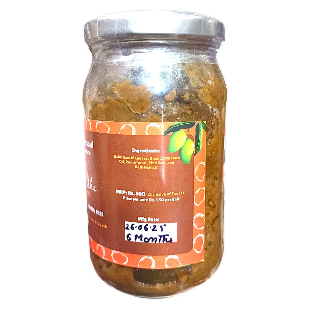Pickle | Mango Pickle - Ambi Khatmitthi Benagal Style (Sirmaur, Himachal Pradesh) - Made With Organic Ingredients - Gluten Free - Nature&