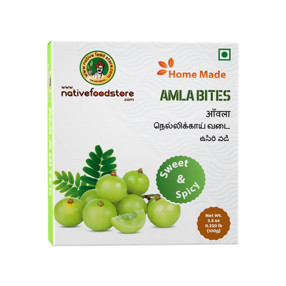 Amla Bites | Nellikai Mittai - Sweet &amp;amp; Spicy - Natural - Gluten Free, No Additives &amp;amp; Low In Calories - Native Food Store - 100gm
