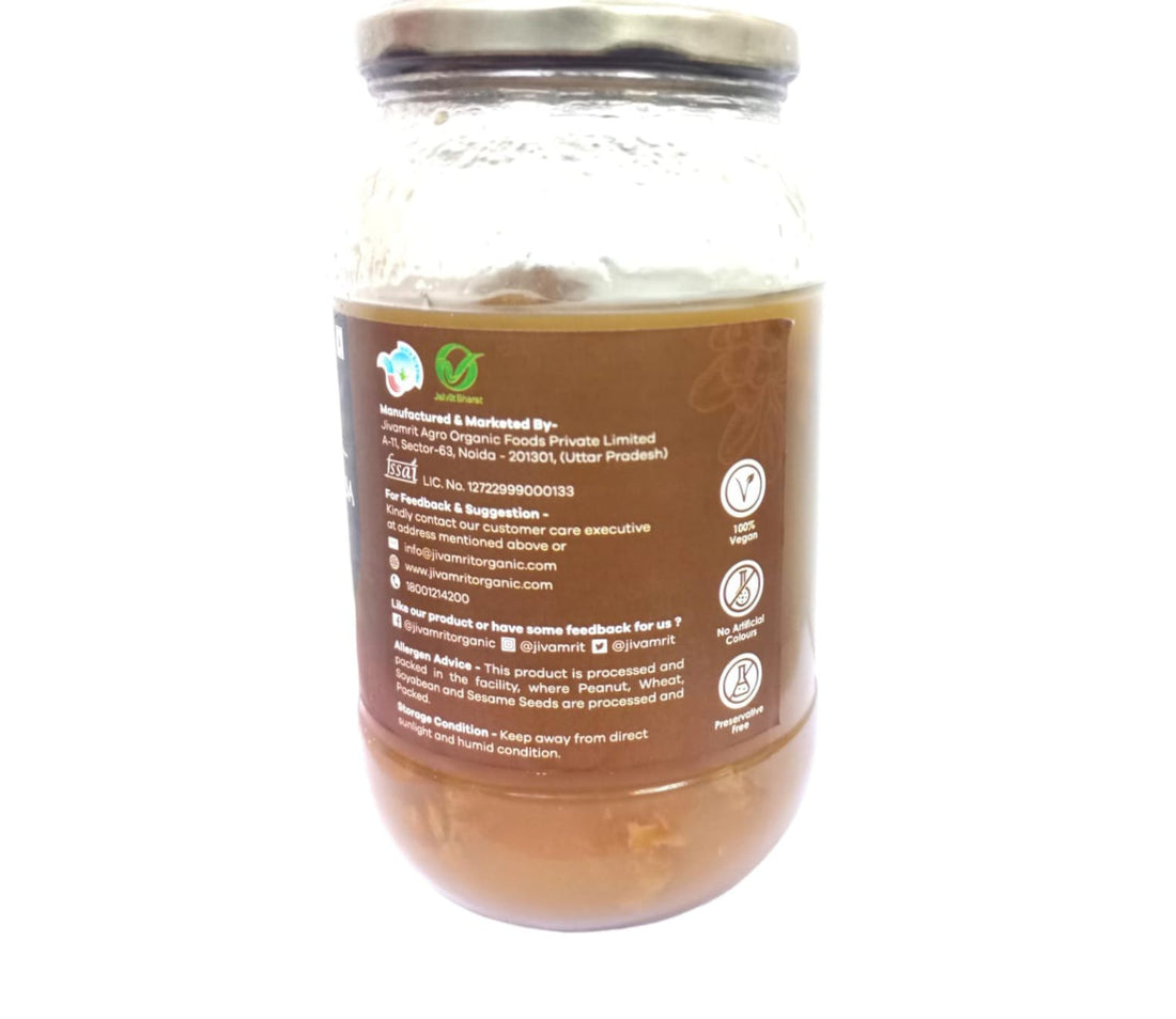 Amla Murabba | Organic - Vegan, No Artificial Colours & No Added Preservatives - Jivamrit - 1000gm