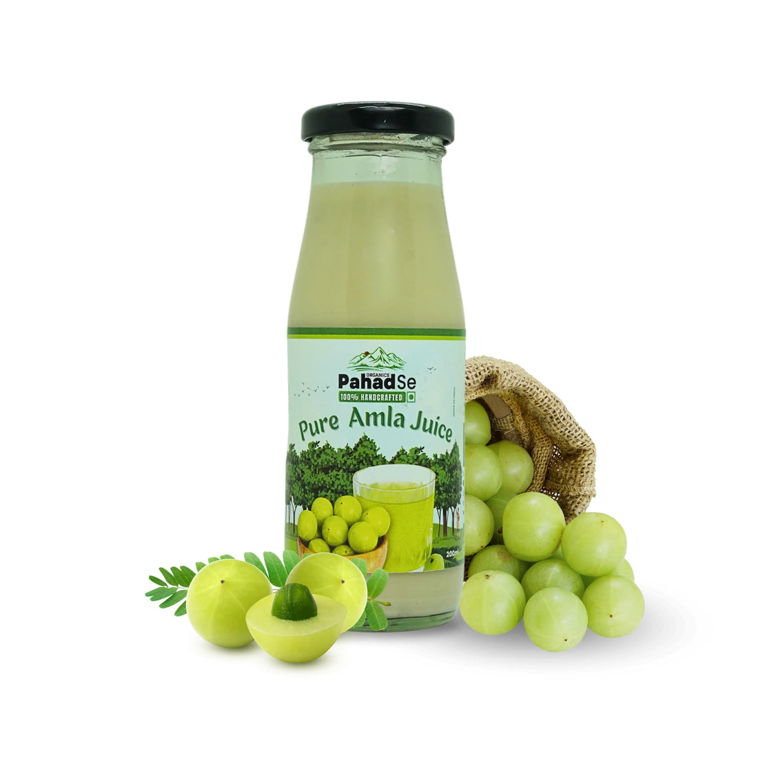 Amla Juice | Pure - 100% Handcrafted – Natural – No Preservatives & No Artificial Colors - Pahad Se – 200ml