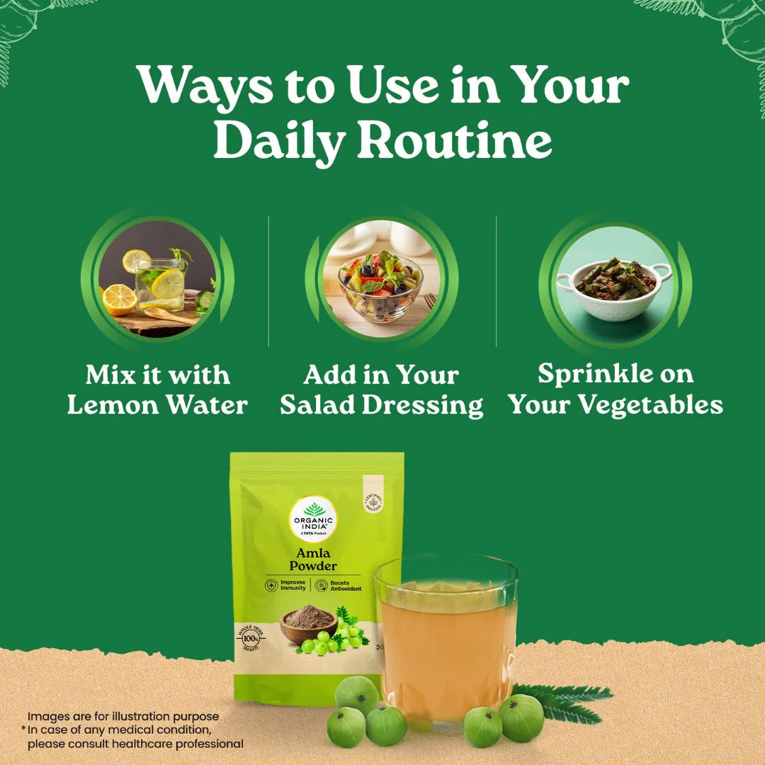 Powder | Amla Powder - Improves Immunity, Boosts Antioxidant, Supports digestion -No Added Fillers, Chemicals, or Preservatives- Organic India –200gm