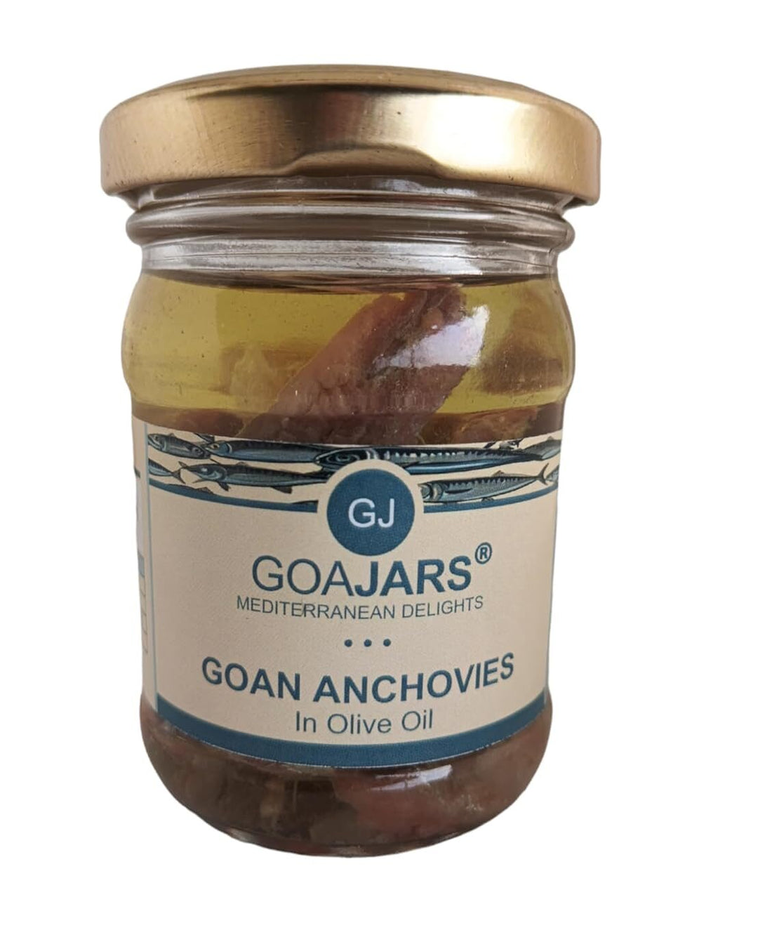 Anchovies | Goan Anchovies In Olive Oil - Ready To Eat - 100% Natural - Gluten Free - GOAJARS - 100gm