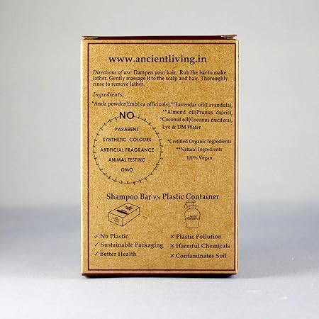 Shampoo Bar | (Lavender &amp; Gooseberry) - 100% Natural &amp; Chemical Free - Ancient Living - 100gm