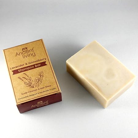 Shampoo Bar | (Lavender & Gooseberry) - 100% Natural & Chemical Free - Ancient Living - 100gm