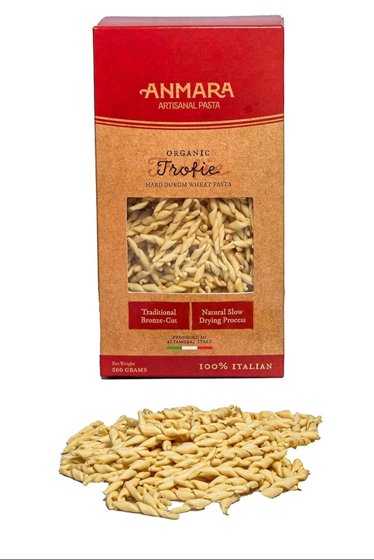 Pasta | Trofie Hard Durum Wheat Pasta – Organic - Italy - Anmara – 500gm