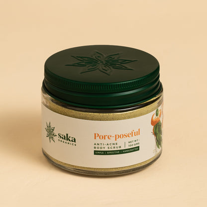 Body Scrub | Anti Acne (Pore Poseful) - Handcrafted - Saka Organics - 100gm