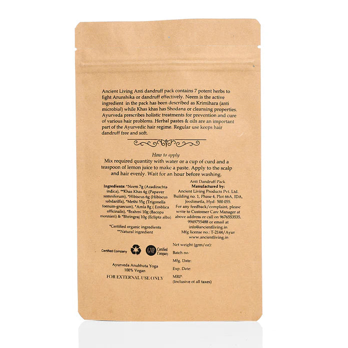 Anti Dandruff Pack – Ancient Living – 100gm