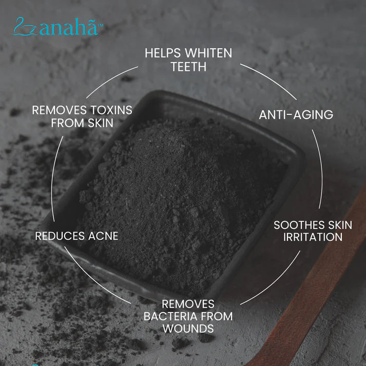 Charcoal | Activated Charcoal - Teeth Whitener - Anti Aging Face Wash - Premium Grade Detox Agent - Anha - 35gm