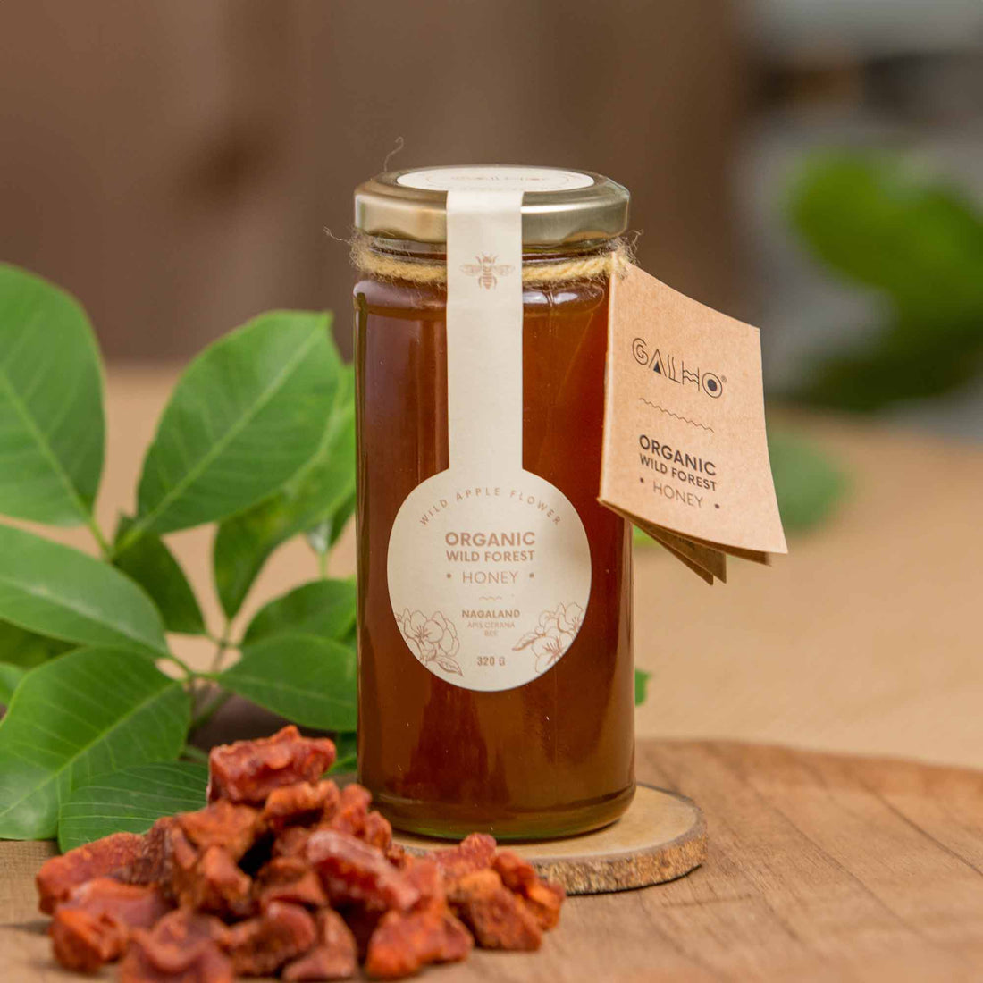 Honey | Organic Wild Forest Honey (Wild Apple Flower) - Apis Cerana Bee - Nagaland - 100% Pure & Natural - Galho - 320gm