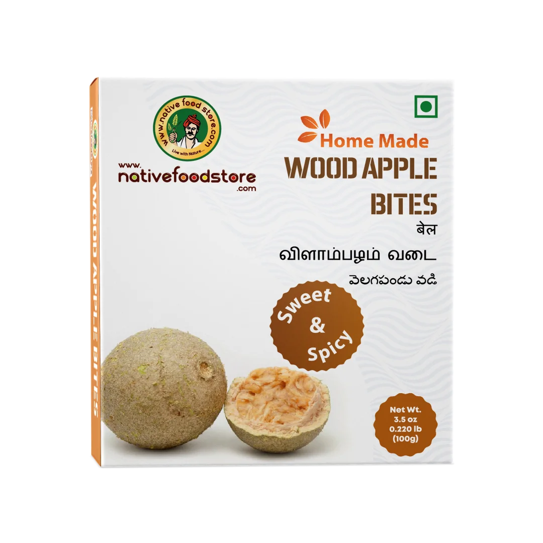 Apple Bites | Wood (Sweet & Spicy) -Natural - Preservatives Free - Native Food Store - 100gm