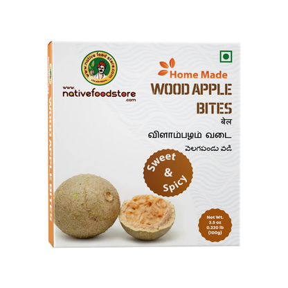 Apple Bites | Wood (Sweet &amp; Spicy) -Natural - Preservatives Free - Native Food Store - 100gm
