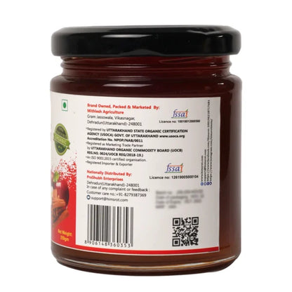 Jam | Apple &amp; Cinnamon (With Fruit Pieces) - Certified Organic - Vegan, Gluten Free &amp;amp; No Added Preservatives - Himsrot - 250gm