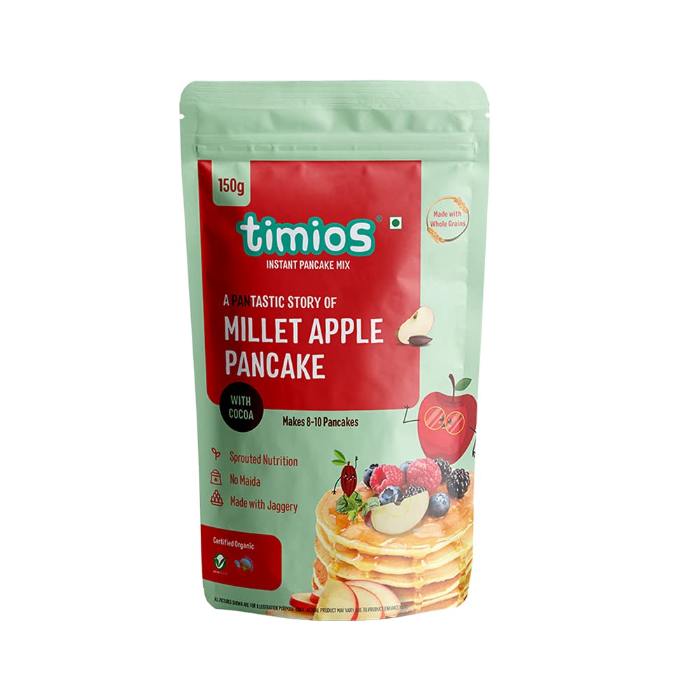 Millet Pancake | Apple Millet Pancake (With Cocoa) - Made With Jaggery - No Maida - Timios – 150gm