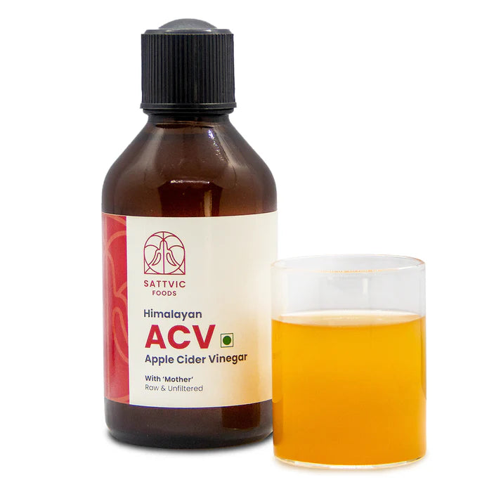 Apple Cider Vinegar | Himalayan - Raw & Unfiltered - No Added Flavours, Colors, Additives & No Added Preservatives - Sattvic Foods - 250ml