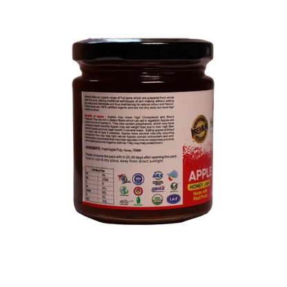 Honey Jam | Apple Honey Jam (With Chia Seeds) - USDA Organic - Tasty &amp; Healthy - No Added Preservatives - Himsrot - 250gm