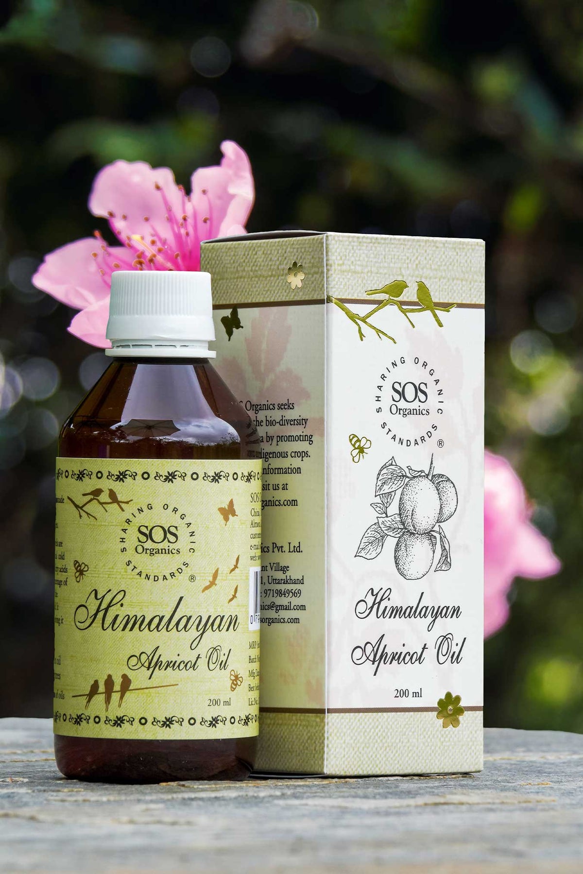 Massage Oil | Himalayan Apricot Oil  - Cold Pressed - Sos Organic - 200ml