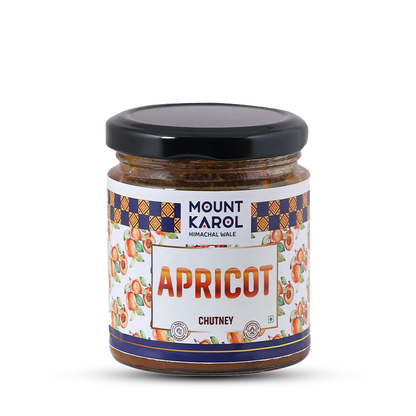 Chutney | Apricot Chutney (Made With Cold Pressed Mustard Oil) - Pure Himalayan Flavor - No emulsifiers, Stabilisers, Nothing Artificial, No Flavour Enhancers, Colours &amp; No Artificial Preservatives - Mount Karol - 220gm