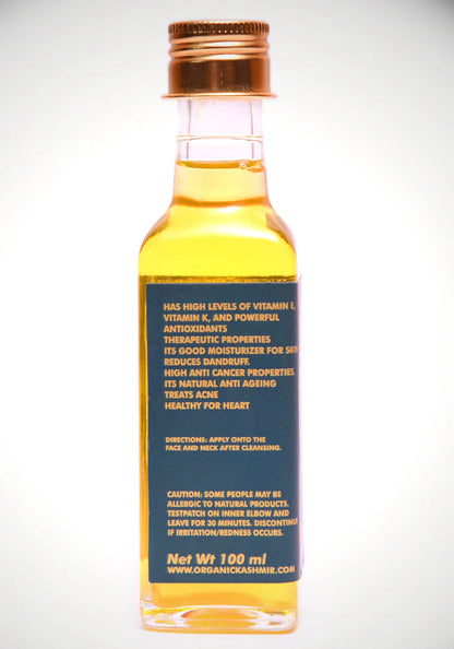 Apricot Oil  | Lakhaki Apricot Wood Pressed Oil - Edible - Non Ultra Filtered - High In Vitamins, Minerals And Essential Fatty Acids - Organic Kashmir - 100ml