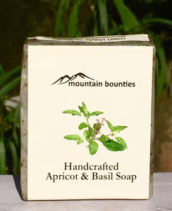 Soap | Apricot &amp; Basil Soap - Handcrafted - Mountain Bounties - 100gm