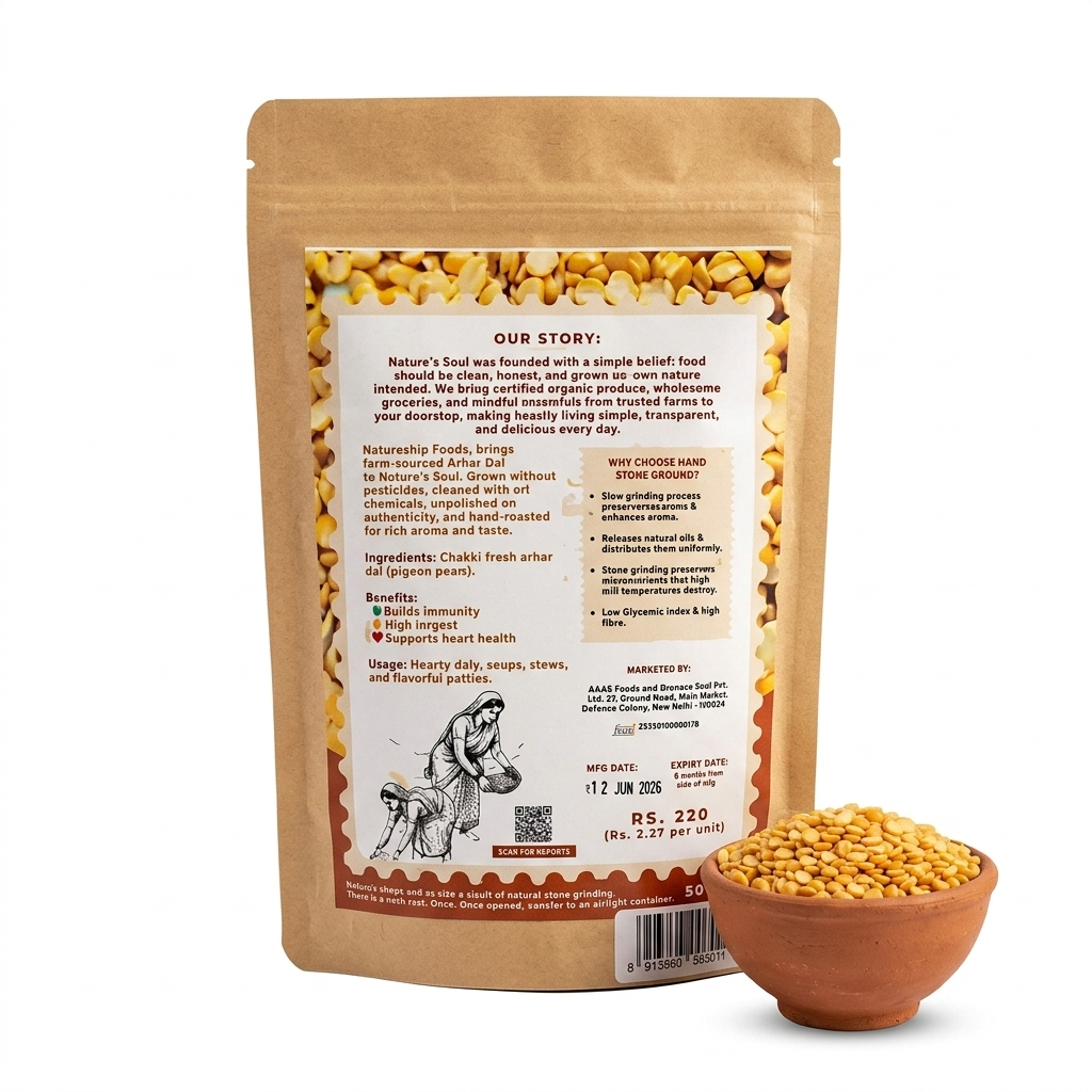 Dal | Desi Arhar Dal - From Bihar &amp; Jharkhand  – Rich In High Protein-Chemical Free &amp; No Pesticides- Nature&