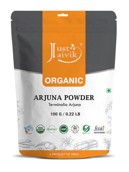 Arjuna Powder | (Terminalia Arjuna) - USDA Organic – Just Jaivik – 100gm