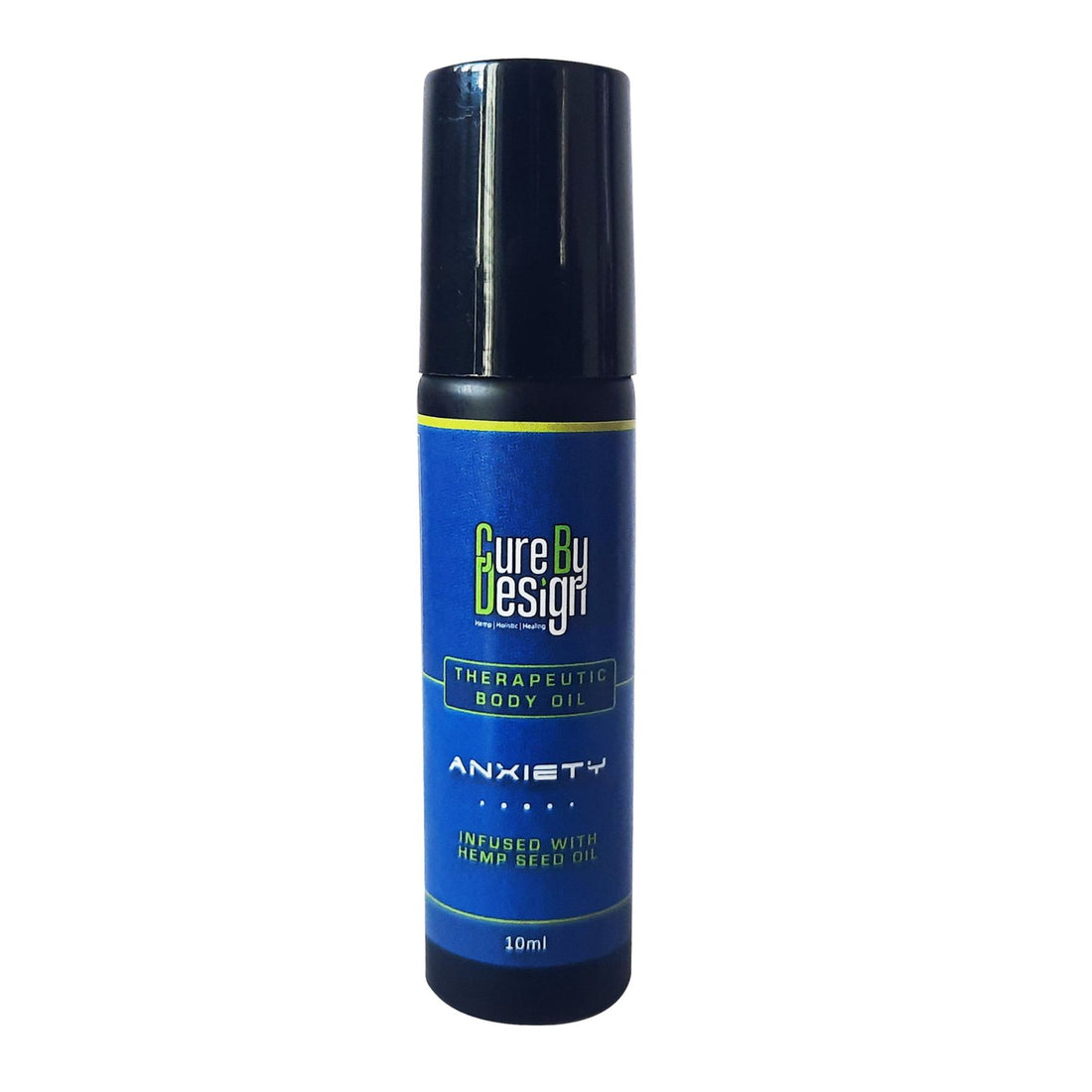 Body Oil | Theraputic Body Oil (Anxiety) - Infused With Hemp Seed Oil - Cure By Design - 10ml