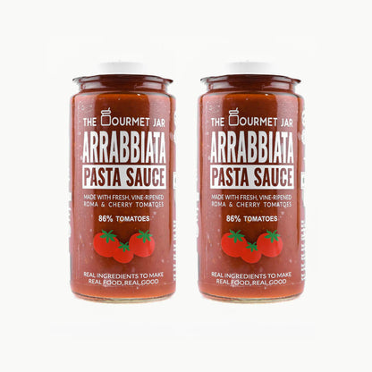 Arrabbiata Pasta Sauce  – Vegan, Gluten Free, Refined Sugar Free, Nut Free &amp;amp; Zero Trans Fat- No Additives &amp; Preservatives - The Gourmet Jar – 390gm