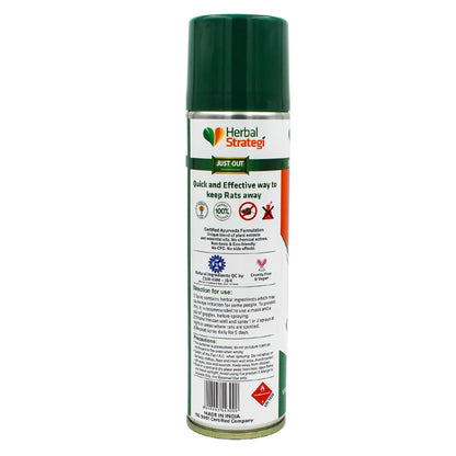 Repellent | Ayurvedic Rat Repellent (2X Power Spray)-Made With Essential Oils &amp; Plant Extracts -100% Herbal Actives - Certified Ayurveda (AYUSH) - Non-Toxic &amp; Eco friendly - No Side Effects , NO CFC - Herbal Strategi - 200ml