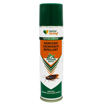 Repellent | Ayurvedic Cockroach Repellent (2X Power Spray)-Made With Essential Oils &amp; Plant Extracts -100% Herbal Actives - Certified Ayurveda (AYUSH) - Non-Toxic &amp; Eco friendly - No Side Effects , NO CFC - Herbal Strategi - 200ml