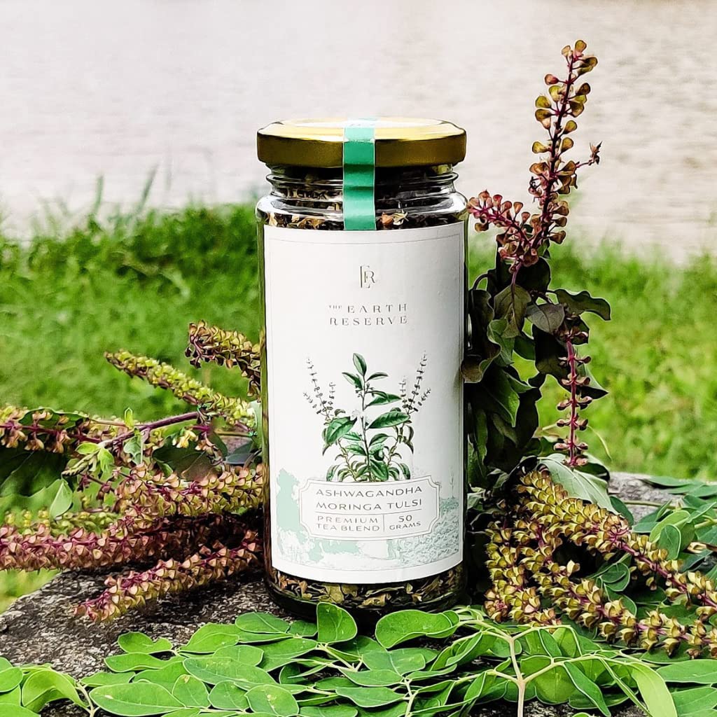 Yogi Tea (Ashwagandha, Moringa &amp; Tulsi) – The Earth Reserve – 50gm