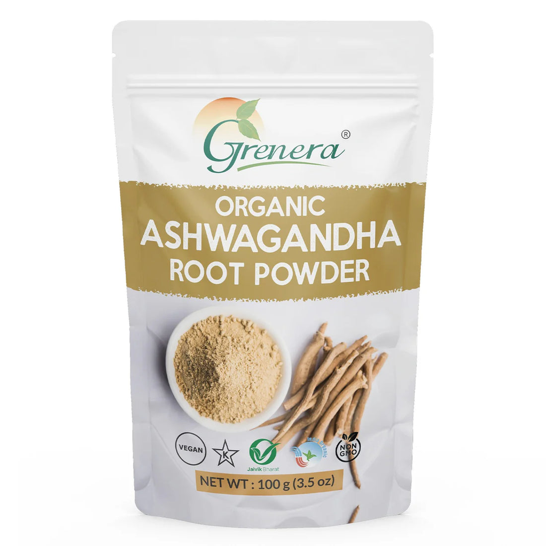 Powder | Ashwagandha Root Powder-No Additives, Preservatives, or Artificial Colours – Grenera – 100gm