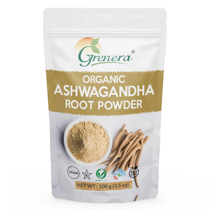 Powder | Ashwagandha Root Powder-No Additives, Preservatives, or Artificial Colours – Grenera – 100gm